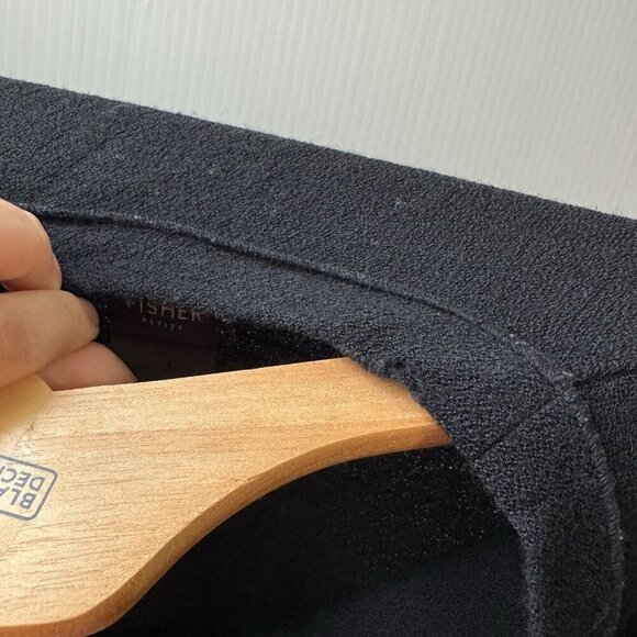 Vintage EILEEN FISHER  100% Wool Cardigan Sz PP Black Button Front Women’s - Picture 5 of 16